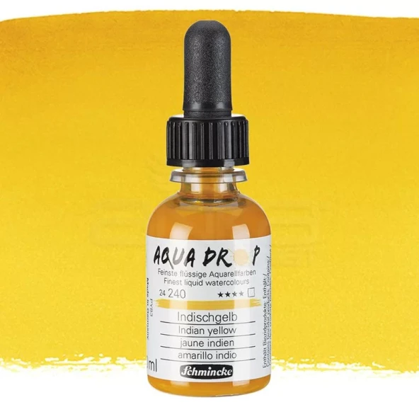 Schmincke Aqua Drop Sıvı Sulu Boya 30ml 240 Indian Yellow ürün görseli 1