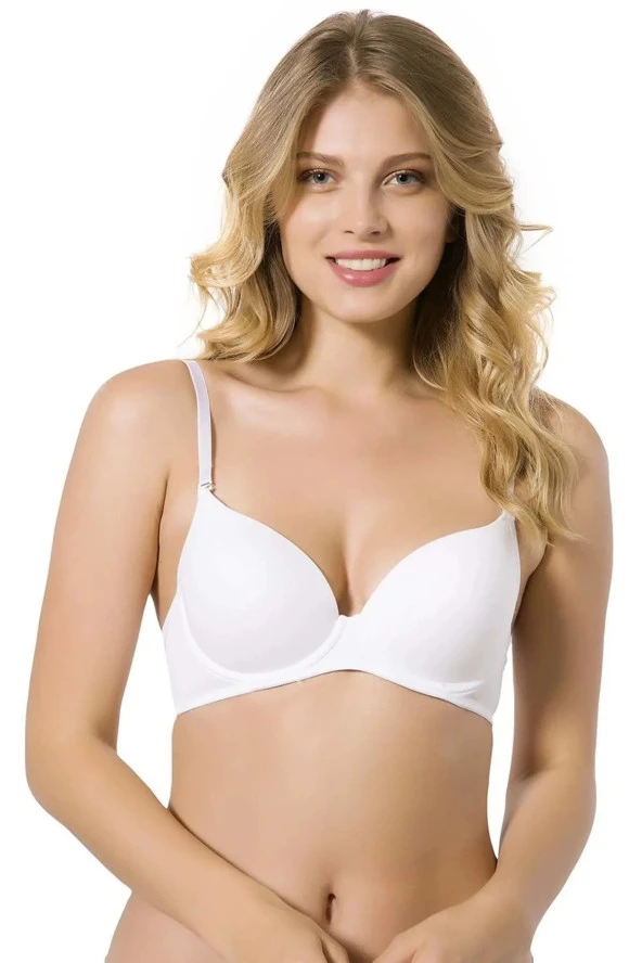 Orkide Kadın Beyaz Dolgusuz Basic Sütyen 2150 - 2