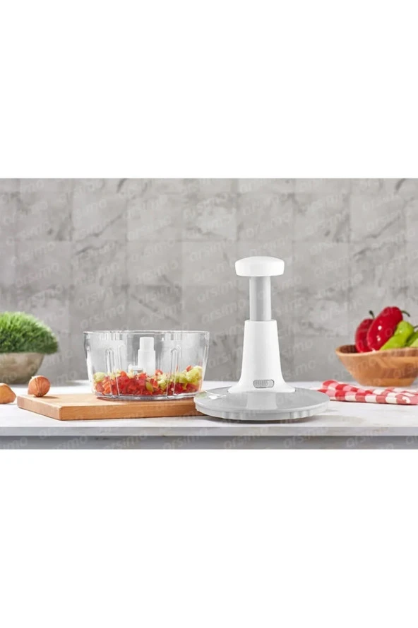 Yakut Üstten Basmalı El Rondo Blender Çelik Bıcaklı Beyaz - 2