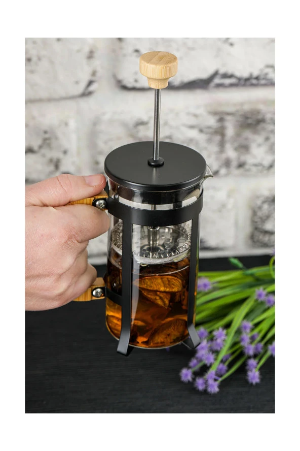 Lüx Cam 350 ml French Press Siyah - 2