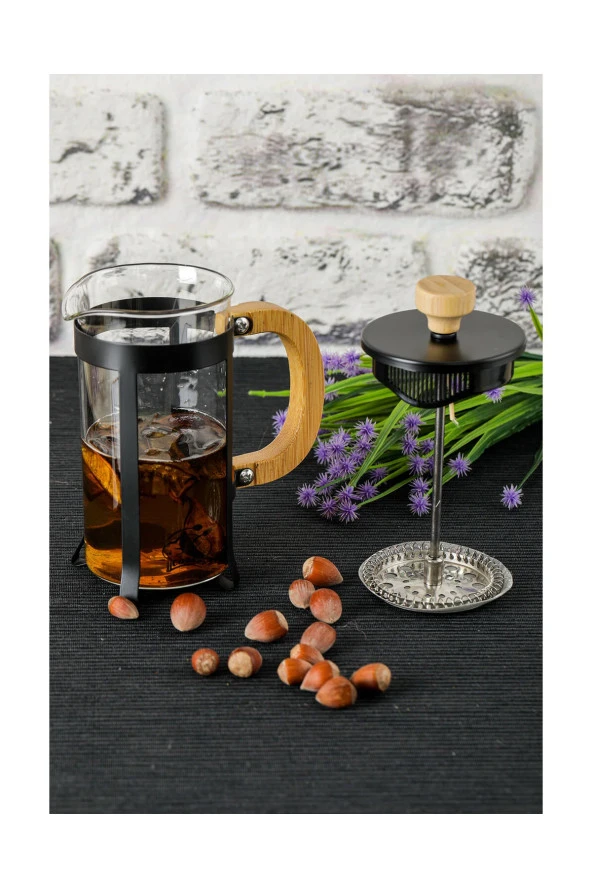 Lüx Cam 350 ml French Press Siyah - 4