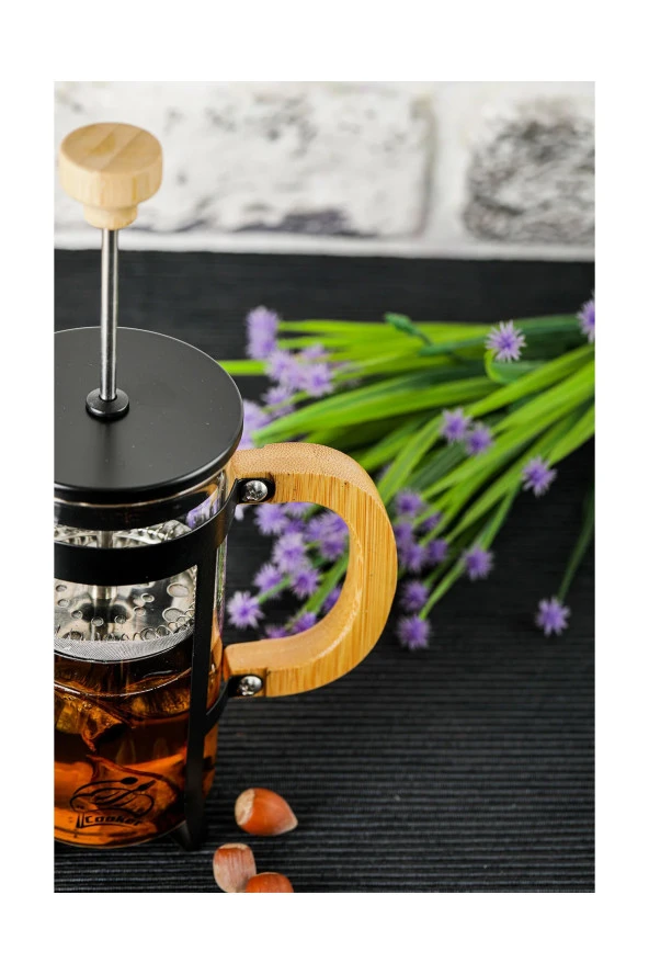 Lüx Cam 350 ml French Press Siyah - 5