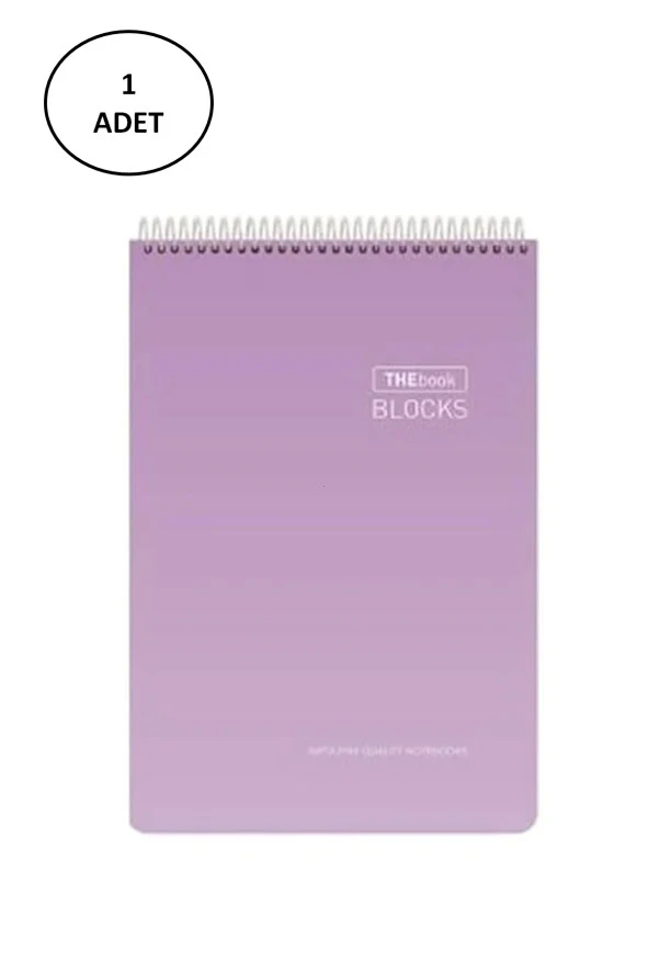 Gıpta Thebook 17x24 100 Yaprak Kareli Spiralli Sert Kapak Bloknot - 1