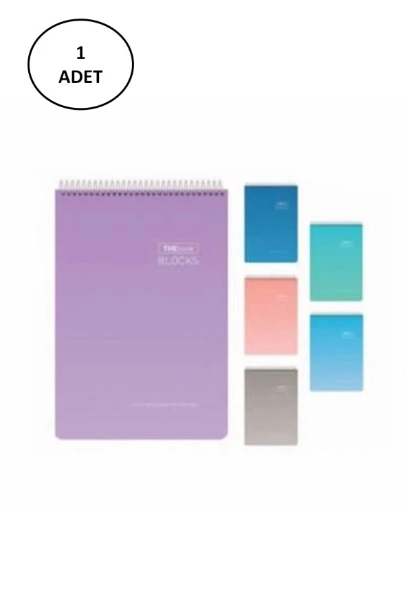 Gıpta Thebook 17x24 100 Yaprak Kareli Spiralli Sert Kapak Bloknot - 2