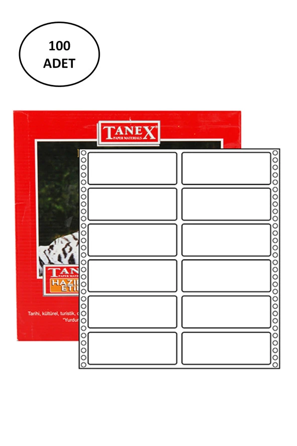 Taneks 35X97 Mm Bilgisayar Etiketi 100 Lü ürün görseli 1