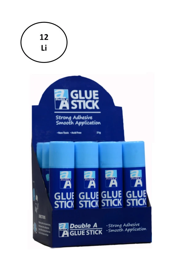 Double A Super Sticky Glue Stick Yapıştırıcı 21 Gram 12'li - Resim 2