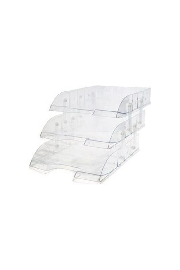 Mas Hareketli Evrak Rafı 3 Katlı Şeffaf ürün görseli 1