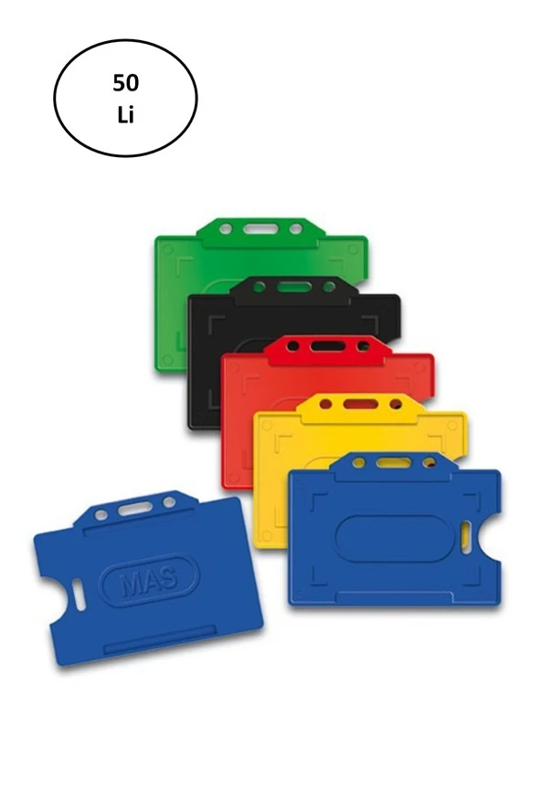 Mas 3522 Plastik Kart Muhafaza- Dikey-54X86-Yeşil 50Li ürün görseli 1