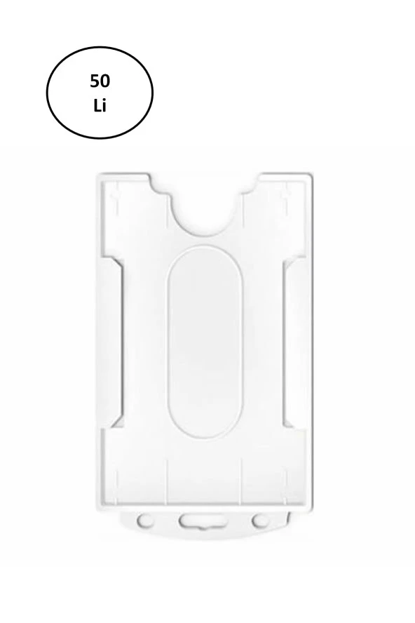 Mas 3522 54x86 50 li Şeffaf Dikey Muhafazalı Plastik Kart Kabı