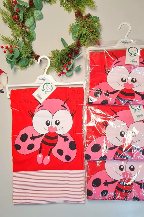 Kırmızı %100 Pamuk Bebek Battaniyesi Çift Kat İnterlok Penye 85x80 cm - 3