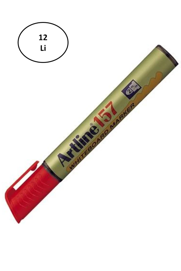 Artline 159 Whiteboard Marker Red Kesik Uç 12'li ürün görseli 1