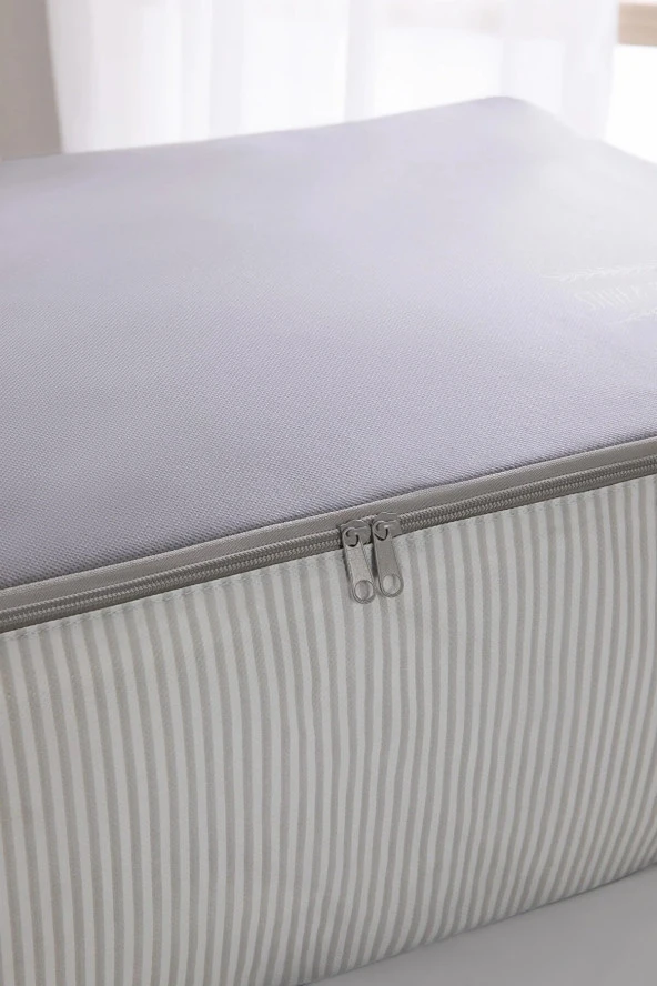 İp Kulplu Pike Battaniye Yastık Hurcu Dolapiçi Baza Altı Hurç 46x62x22 1 Adet - 2