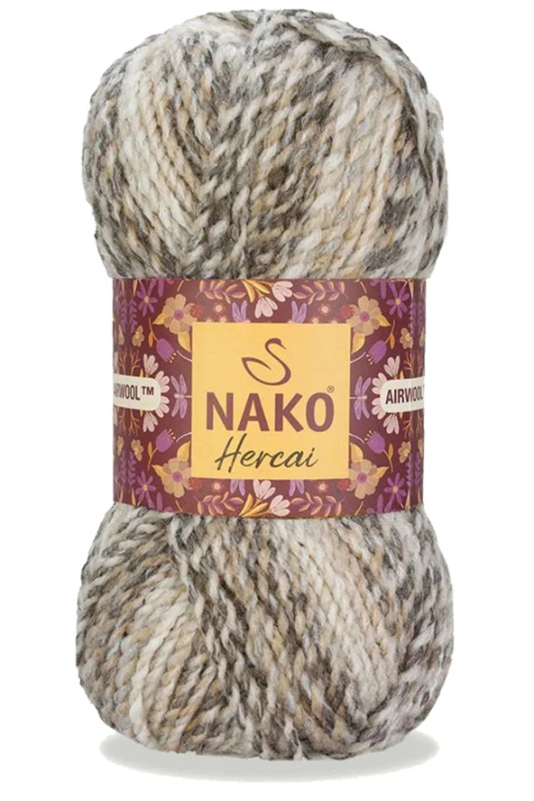 5 Adet Hercai Ebruli Hırka Kazak Atkı Bere El Örgü İpi Yünü 7309 - 2