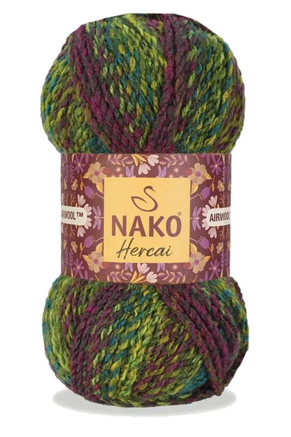 5 Adet Hercai Ebruli Hırka Kazak Atkı Bere El Örgü İpi Yünü 7130 - 2