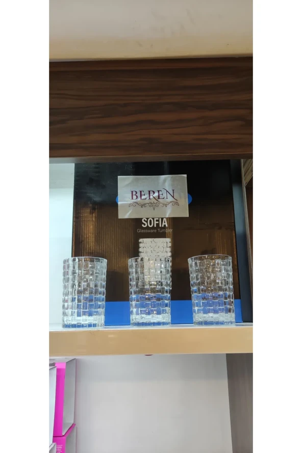 Sofia 12 Adet Su ve Kahve Yanı Bardağı 200 Ml Royalekts-RYGG003 - 3