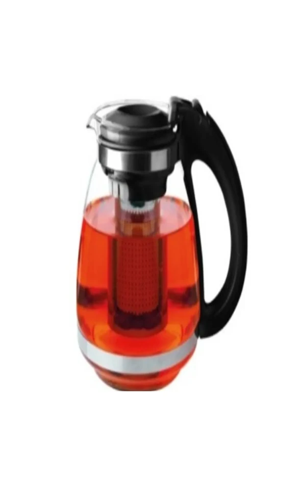 Çelik Süzgeçli Cam Çaycı Servis Demlik 1500 Ml. Royaleks-7488 - 2