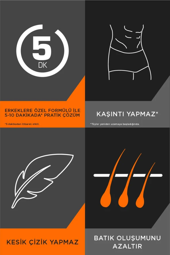 Erkek Özel Bölgeler İçin Tüy Dökücü Krem Seti 100+50 ml - 2