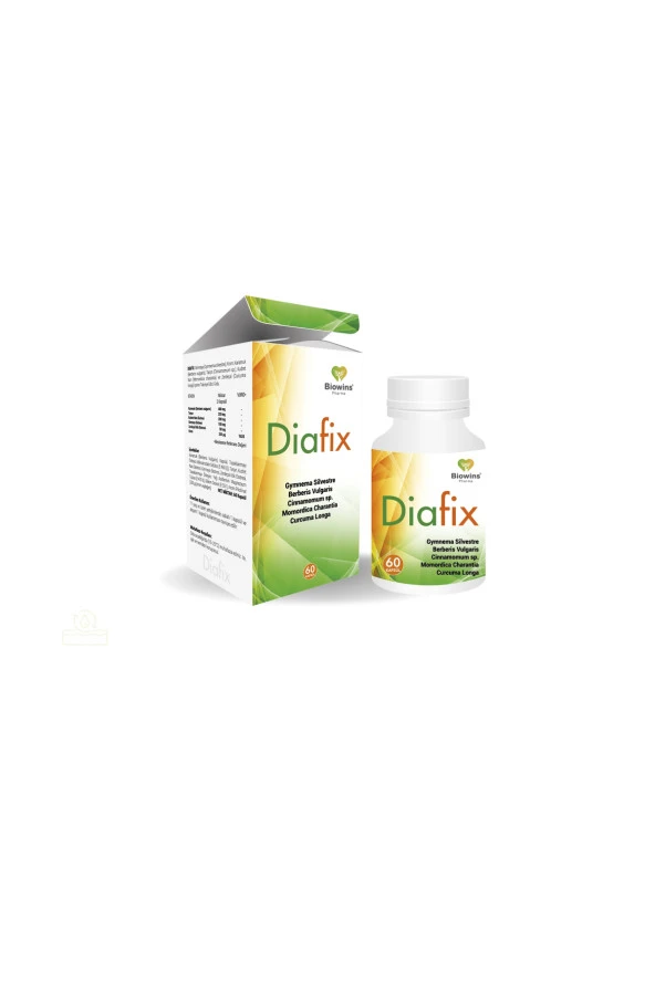 Diafix Berberin, Gimneya, Krom, Tarçın, Kudret Narı Ve Zerdeçal Içeren 60 Kapsül Takviye edici gıda