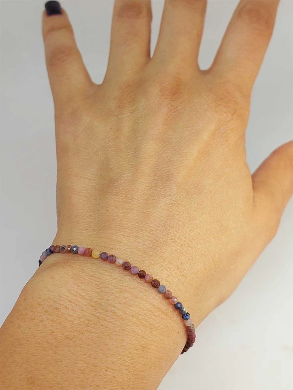 Yakut & Safir Açık Renkler 2.5mm Bileklik (45444) - 4