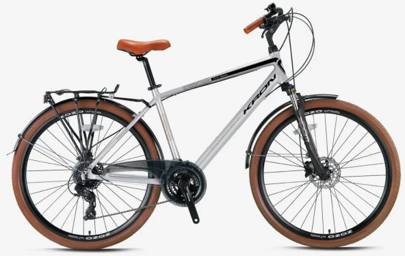 Kron CX 300 28" Jant Şehir Bisikleti Man 18' Kadro 24 Vites HD Mat Gri Siyah Kahverengi