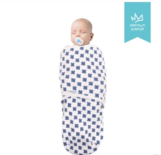 Sevi Bebe 118.70 İnterlok Mavi Çiçek Desen Bebe Kundak - 2