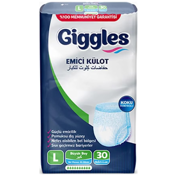 Giggles Yetişkin Emici Külot Büyük Boy (L) 30'lu