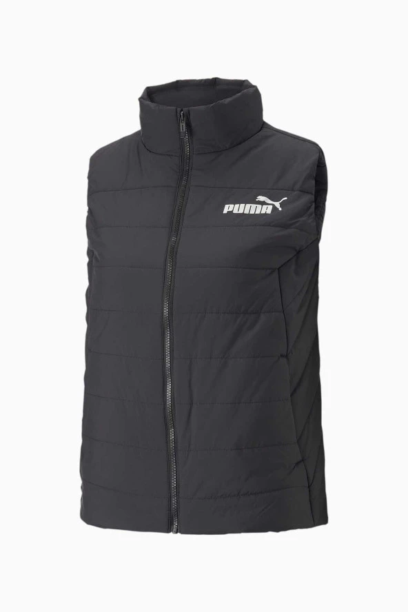 Kadın Siyah Rüzgar-su Geçirmez Ess Padded Vest Spor Yelek Vo84894101 - Resim 6