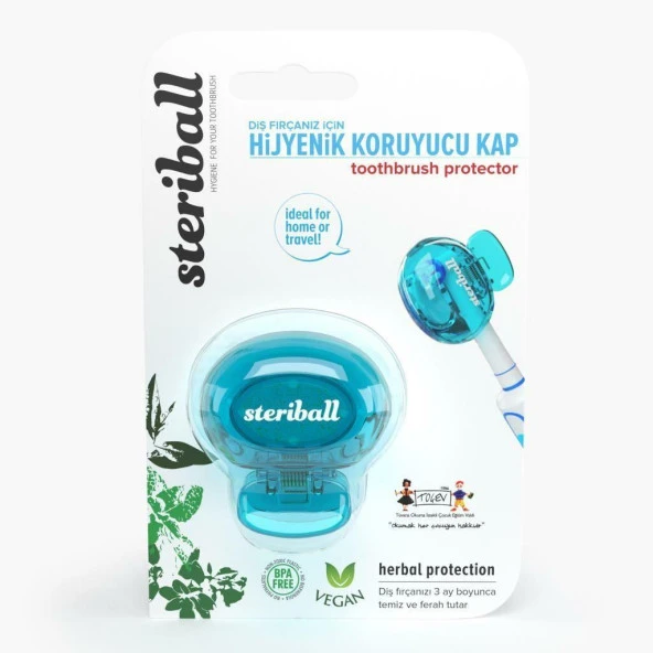 Steriball Diş Fırçası Koruma Kabı - Toothbrush Protector | Turkuaz