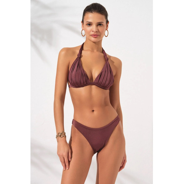 Dudi Kaplı Üçgen Dolgulu Bikini Takım Toffee - 2