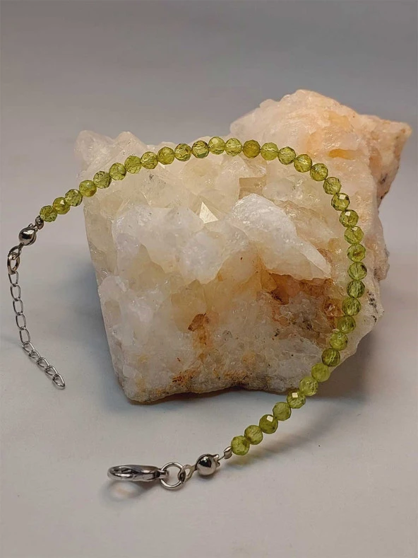 Peridot (Zebercet) Taşı 3.5mm Bileklik (45946) ürün görseli