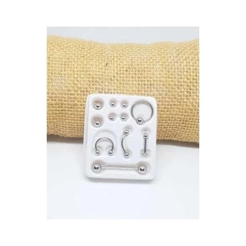 11 Parça Piercing (cerrahi Çelik) Ve Piercing Topu Seti Piirsing - 2