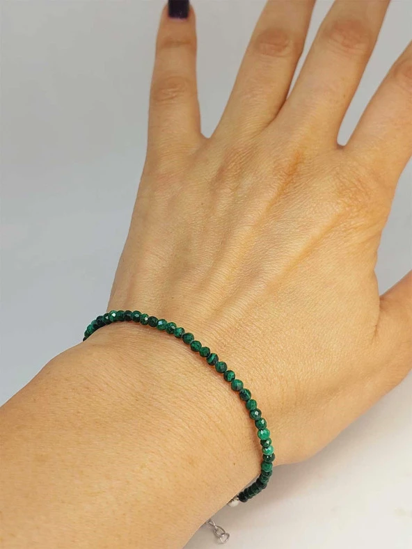 Malakit Taşı 2.5mm Bileklik (45330) - Resim 4