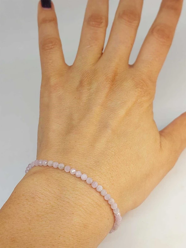 Kunzit Taşı 3mm Bileklik (45410) - 4