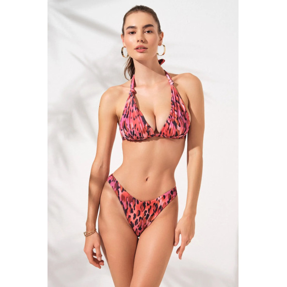 Dudi Kaplı Üçgen Dolgulu Bikini Takım Blush - 2