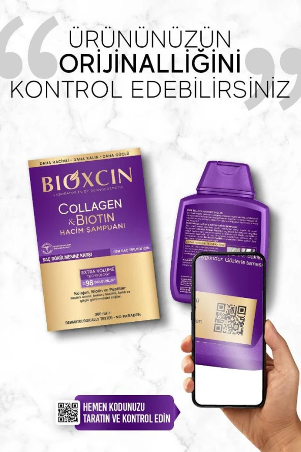 Bioxcin Collagen & Biotin Ekstra Hacim & Dolgunlaştırıcı Şampuan 300 Ml - Ince Telli Ve Hassas Saçlar - 4