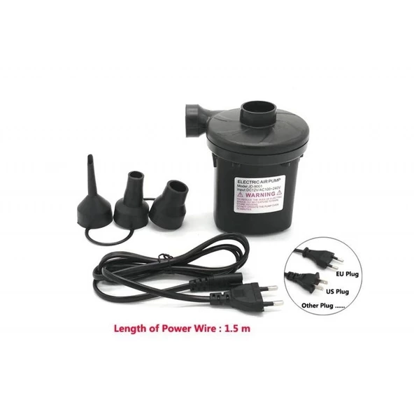 Elektrikli Hava Pompası Şişme Yatak - Lastik - Vakumlu Poşet Hava Kompresörü - 2