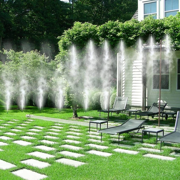 Veranda Sera Havuz Alanları Su Sisi Sistemi Dış Mekan Soğutma Kiti 10 Metre - 4