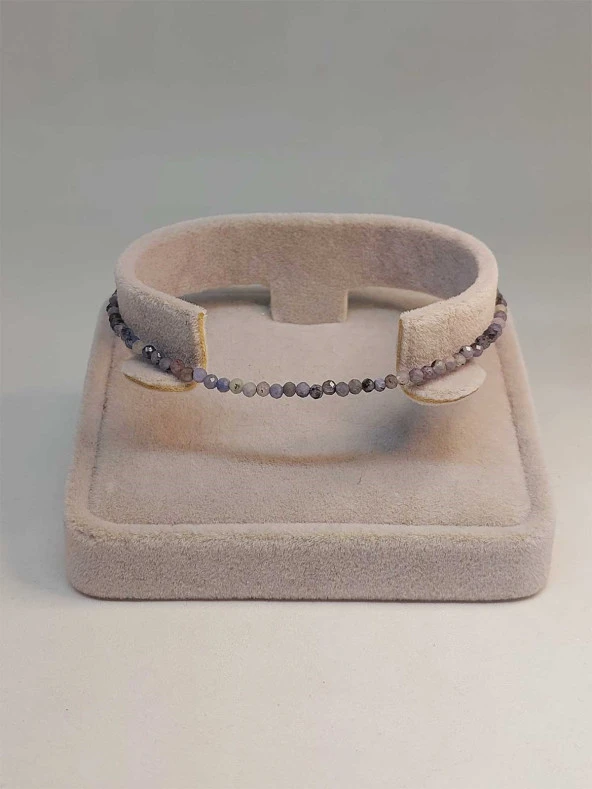 Tanzanit Taşı 2.5mm Bileklik (45920) - Resim 2