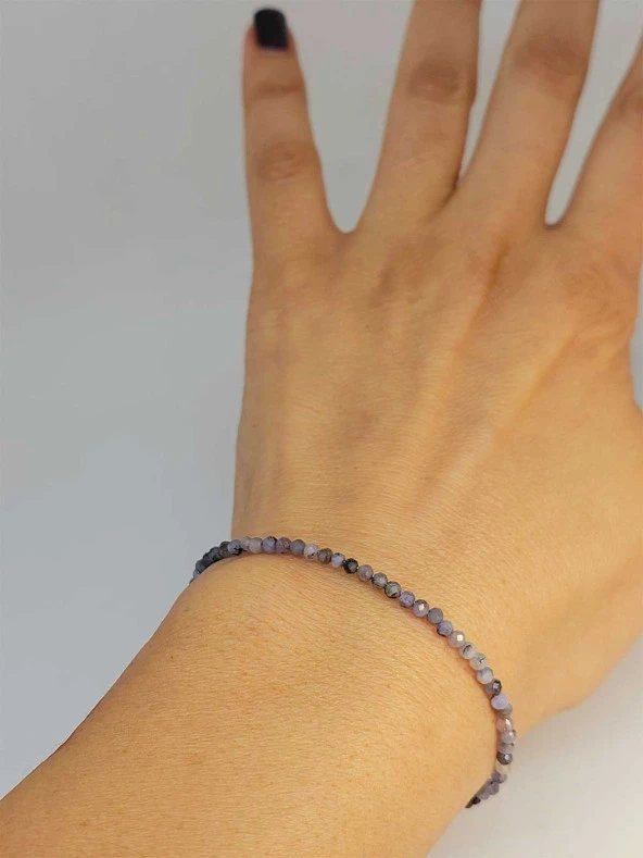 Tanzanit Taşı 2.5mm Bileklik (45920) - Resim 4