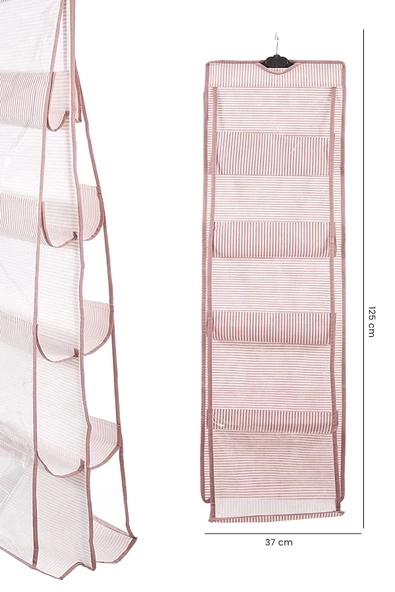 10 Gözlü Çanta Askılığı Dolap İçi Düzenleyici Organizer Askılı Çantalık - 3