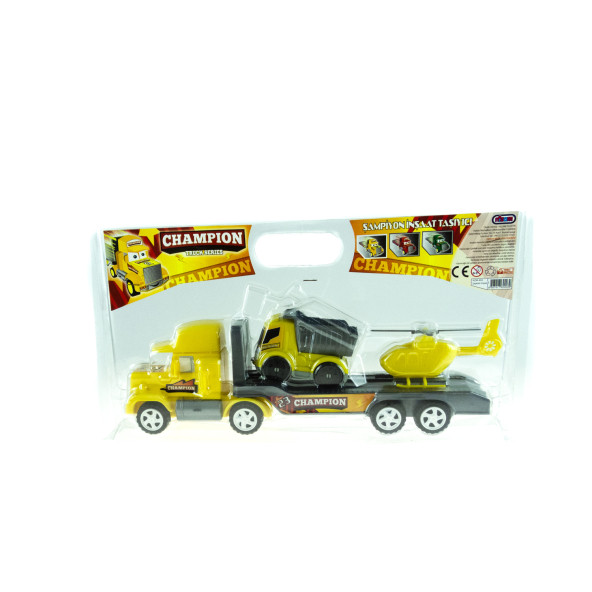 Şapkalı Şampiyon Araç Taşıyan Taşıyıcı Tır 34 cm - 2