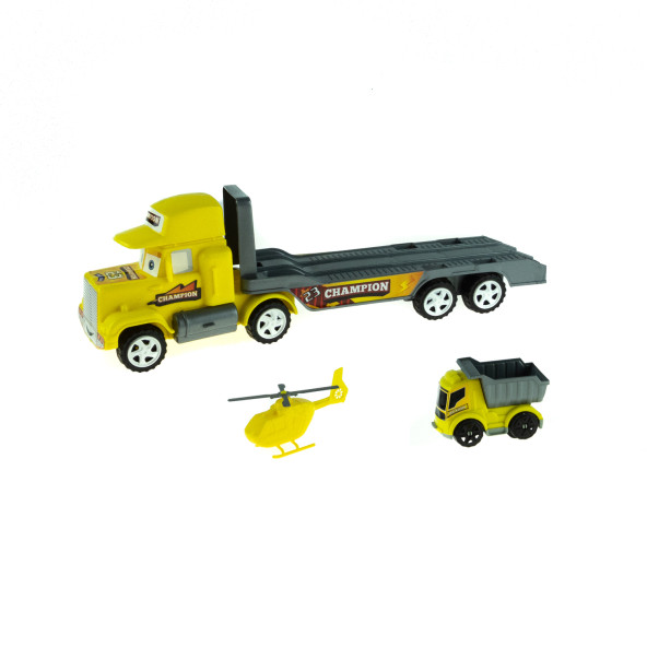 Şapkalı Şampiyon Araç Taşıyan Taşıyıcı Tır 34 cm - 3