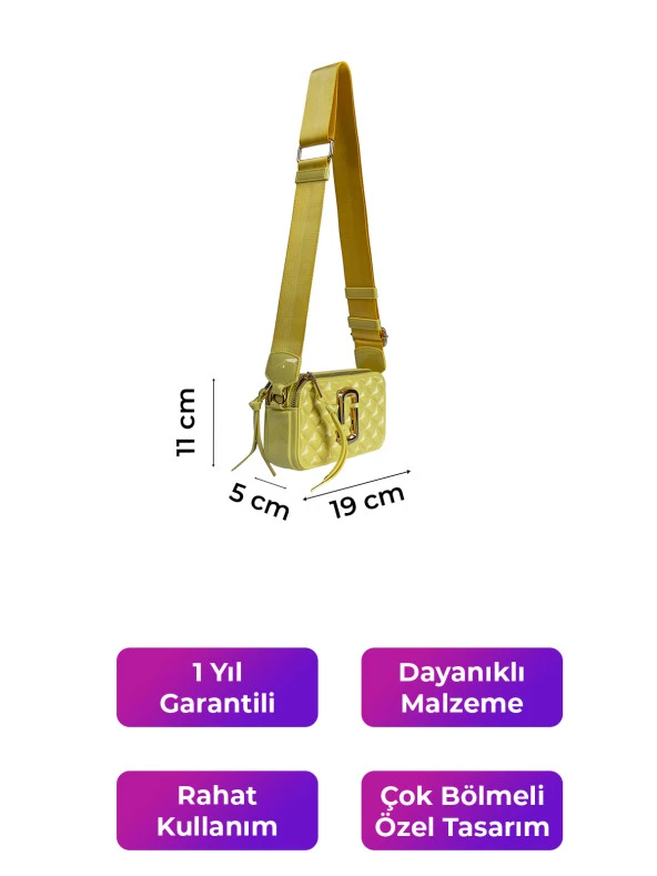 Kriste Bell Kadın Çanta Çapraz Askılı Sarı 26398 - Resim 2