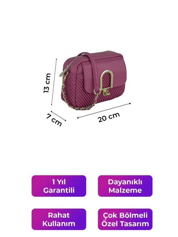 Kriste Bell Kadın Çanta Fuşya 26412 - Resim 2