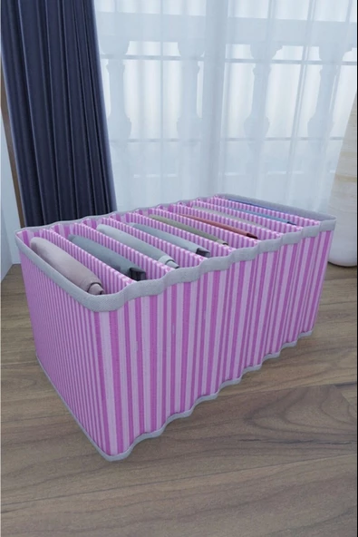 8 Bölmeli Dolap Ve Çekmece Içi Düzenleyici Akordiyon Organizer L-00517 (1 Adet) - 3