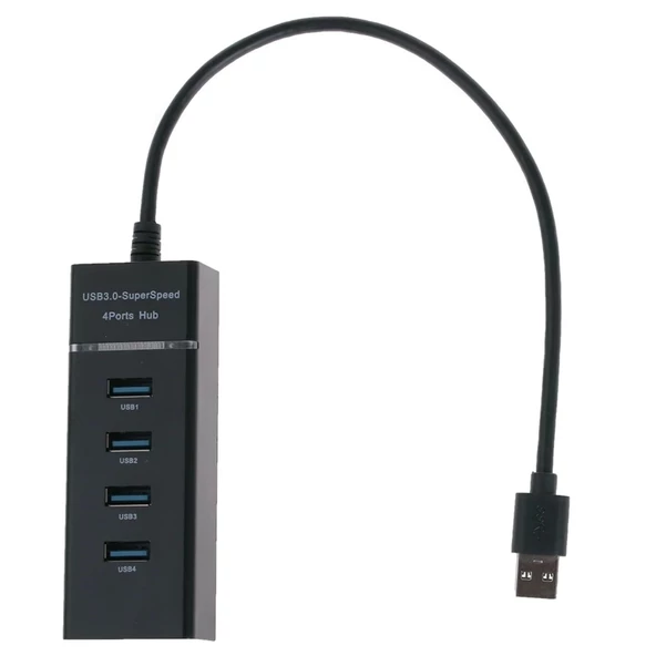 Çok Amaçlı 4 Port Girişli Güçlü Usb 3.0 Port Çoklayıcı Adaptör Switch Splitter Hub 1.2m Kablo - 2