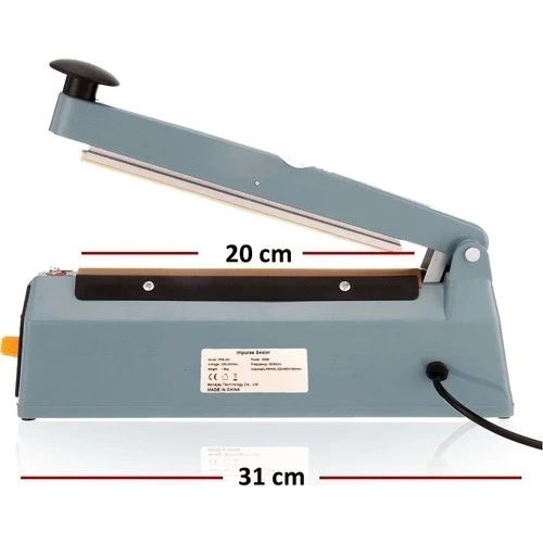 Fs-200 Metal Gövdeli Kullanımı Kolay Poşet Ağzı Kapama Yapıştırma Makinası (20cm) Impulse - 6