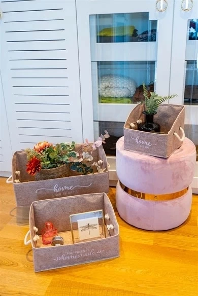 3 Adet Keçe Raf Organizer Seti Mega/maxi/mini Kutu Organizer - 2