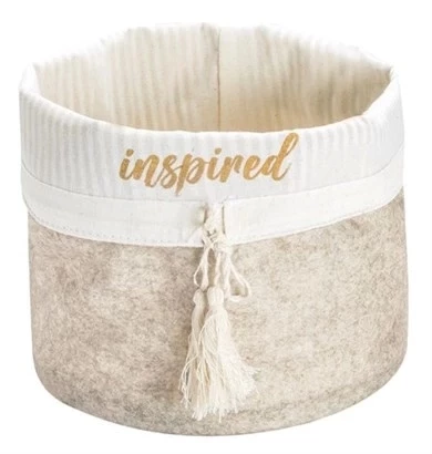 Yuvarlak Katlanabilir Çok Amaçlı Saklama Organizer Kutu Keçe Sepet (mini) - 03402 - 6