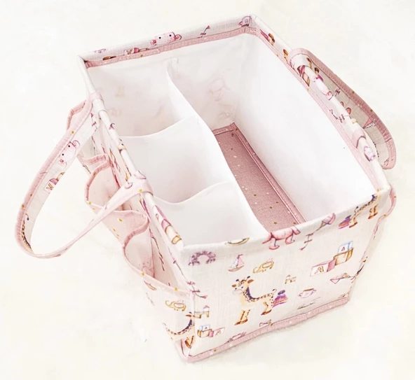 Baby Kullanımı Kolay Desenli Taşınabilir Bakım Çantası (pembe) - 2